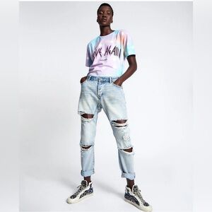 One Teaspoon TRASHED SAINTS BOYFRIEND JEANS